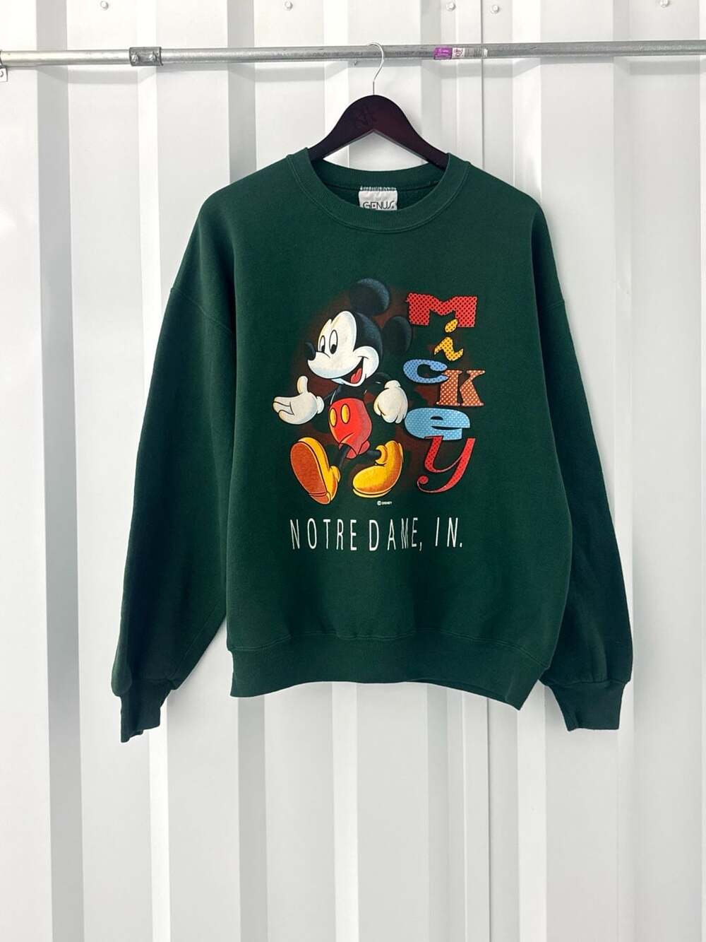 Vintage Mickey Mouse Notre Dame IN Crewneck Sweatshirt Made in USA